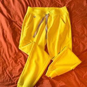 FIGS emergency yellow joggers